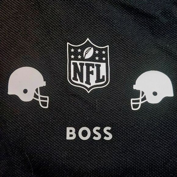 EUC BOSS X NFL Men's Pique Cotton Miami Dolphins Punter Polo Black/Aqua Size L - Picture 10 of 16